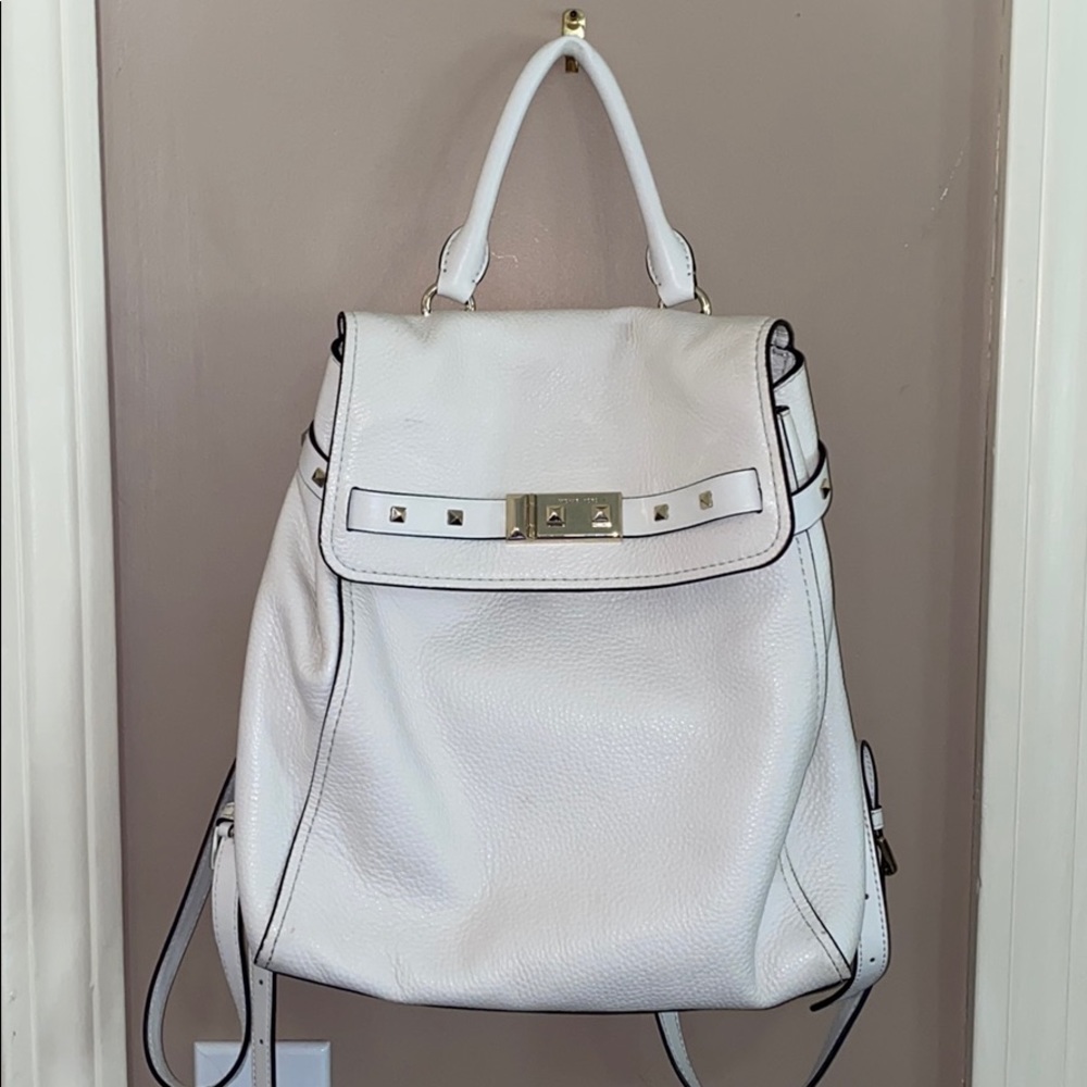 White Michael kors backpack
